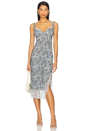 x Intimately Fp Party Crasher Midi Slip Dress In Seafoam Combo Free People