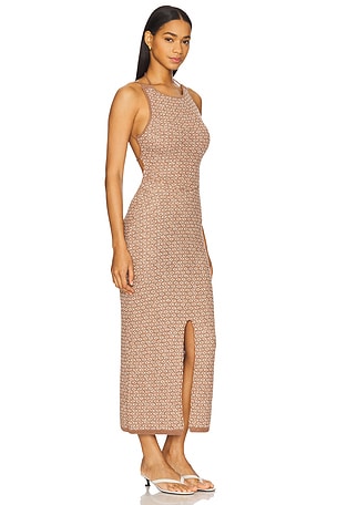 Free People Mindy Sweater Midi Dress in Brown