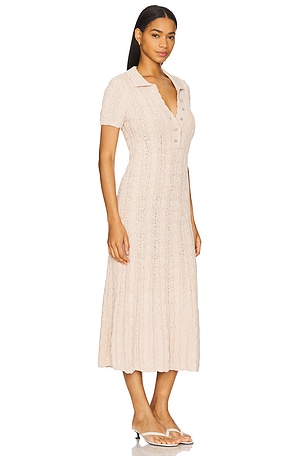 Free People Amory Midi Dress in Neutral