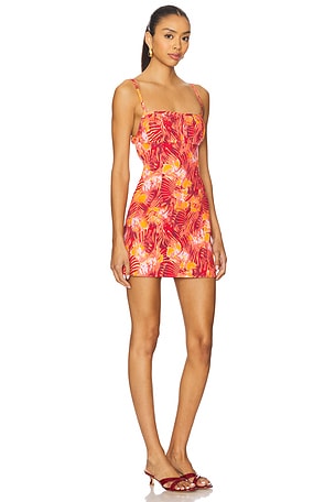 Free People Kerri Mini Dress in Red,Orange