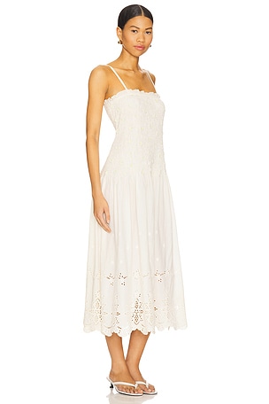 Free People Daphne Midi Dress in Ivory