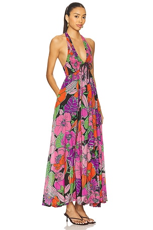 Free People x REVOLVE Baysides Florals Maxi Dress in Pink,Purple