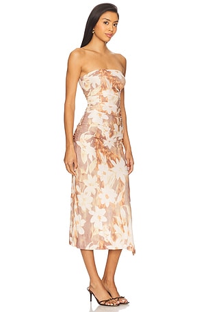 Free People Presley Midi Dress in Brown