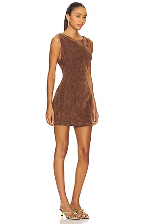 Free People Atlas Suede Mini Dress in Brown