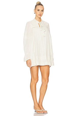Free People 5 O'Clock Tea Time Mini Dress in Ivory