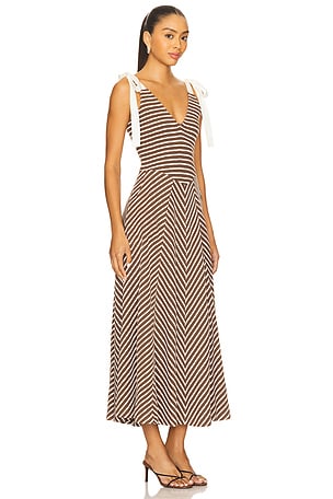 Free people vestido midi cecelia en color marrón