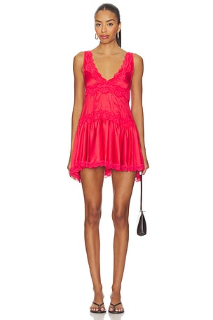 x Intimately In This Groove Mini Slip In Poppy Red Free People