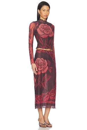 Free People x REVOLVE Shadow Printed Set in Red