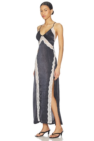 Free People Some Kind Of Love Maxi Slip Dress in Black