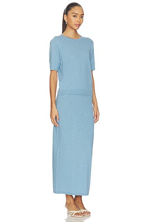 Free People x free-est Isabella Sweater Skirt Set In Dust Blue in Baby Blue