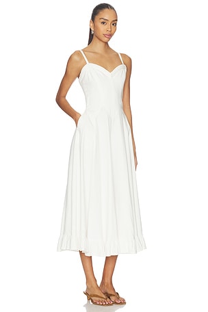 Free people vestido midi free people another season en color blanco