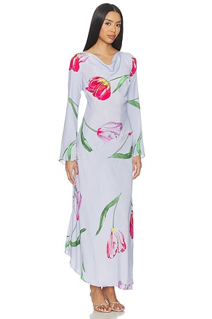 Free People Zadie Diagonal Seam Midi Dress in Slate