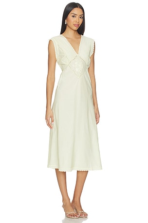 Free People x REVOLVE Me + You Midi Slip Dress in Lemon