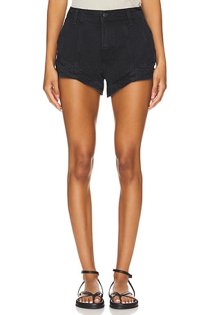 x We The Free Crvy Mona High Rise Shorts In Midnight Black Free People