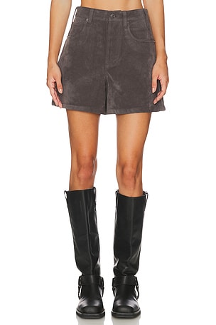 x We The Free Tippi Faux Suede Short In Dark Grey Free People