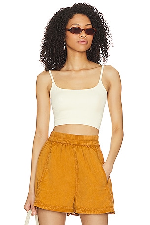 Free People Everyday Lace Bralette in Amber Gold