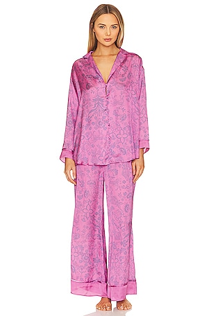 Free People x Intimately FP Steady Love Pj Set In Balsam Combo in