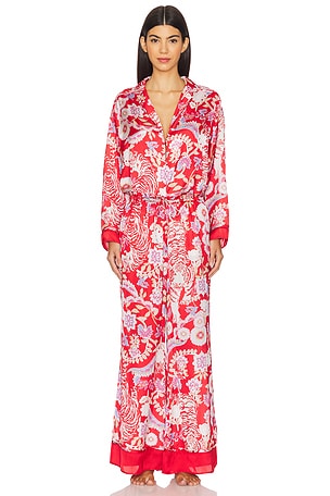 x Intimately FP Dreamy Days Pajama Set In Flame Red Combo Free People