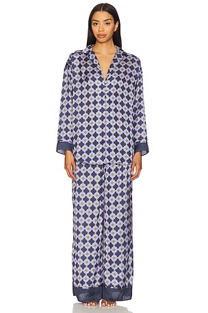 x Intimately Dreamy Days Pajama Set In Navy Combo Free People