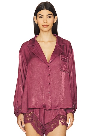 x Intimately FP Midnight Muse Sleep Shirt In Renaissance Rose Free People