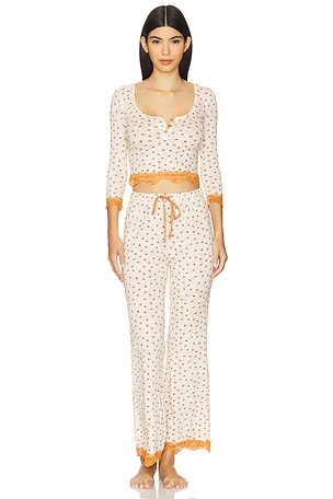 Free People x Intimately FP Stolen Dance Sleep Set In Cream Combo in Cream