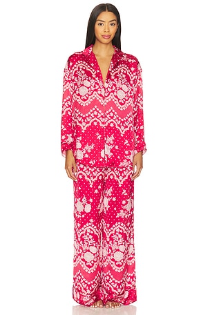 x Intimately Dreamy Days Pajama Set In Cherry Combo Free People