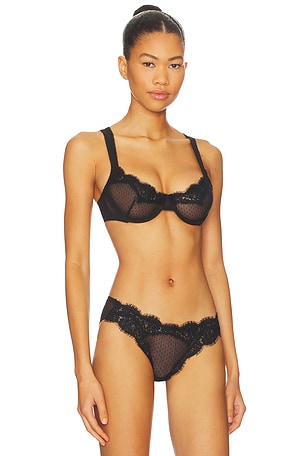 Free People Fiona Demi Underwire Bra in Black