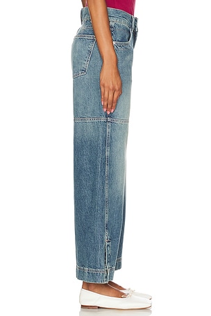 Free People x We The Free Benji Relaxed Wide Leg in Denim-Medium