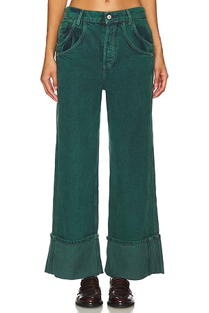 x We The Free Final Countdown Wide Leg In Luke Green Free People