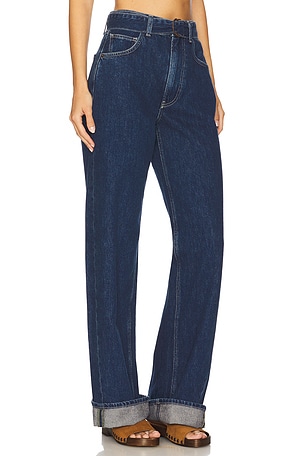 Free People x We The Free East Bay Cuffed Wide Leg en Concord en Bleu