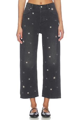 x We The Free Deep Trance Shine Embroidered Boyfriend In Starry Night Free People