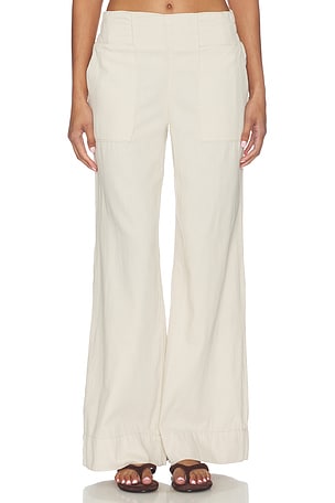 Free People Breezy Denim Pull On Jean in Beige