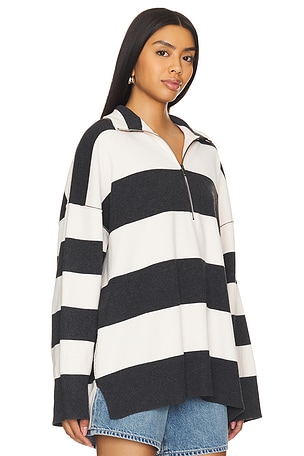 Free People Coastal Stripe Pullover in White