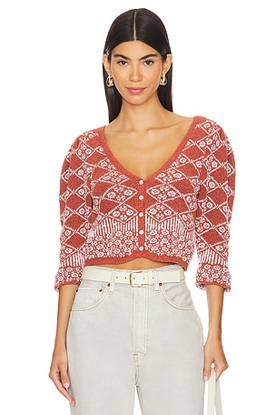 Geo Floral Cardi Free People