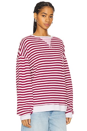 Free People x We The Free Classic Striped Crew in Red