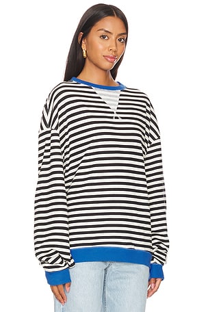 Free People x We The Free Classic Striped Crew in White