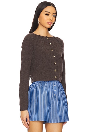 Free People Sydney Shrunken Cardi in Brown