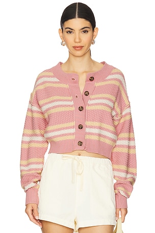 Lila Stripe Cardi Free People