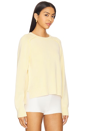 Free People Spring Street Pullover in Lemon