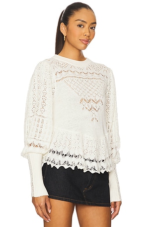 Free People Lucinda Sweater in Ivory. Size XS. Also