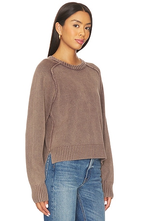 Free People Spring Street Pullover in Chocolate