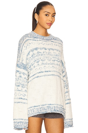 Free People Dani Pattern Sweater in Ivory