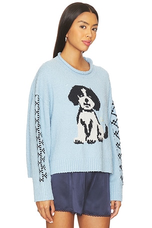 Free People Story Book Sweater in Blue. Size XS. Also