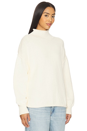 Free People x We The Free Torres Roll Neck Sweater In Sugar Swizzle in Ivory. Size XS. Also