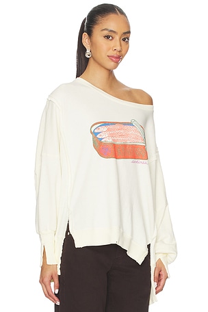 Free People Graphic Camden Sweatshirt in Ivory