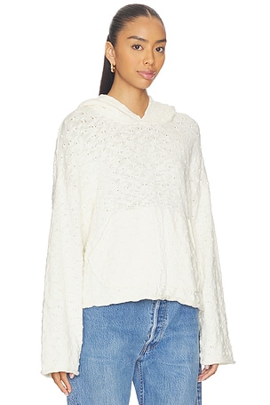 Free People Lake Side Hoodie in Ivory