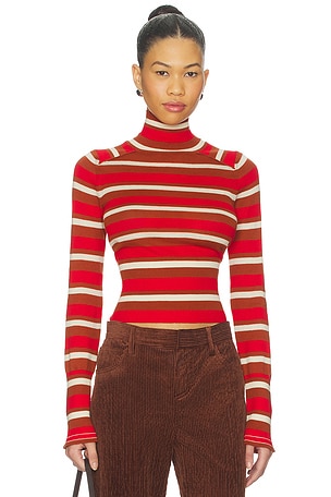 x REVOLVE Breeze Striped Turtleneck Sweater Free People