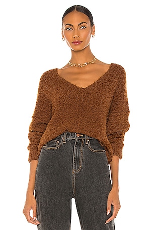 Free People stilish Icing oversized v neck