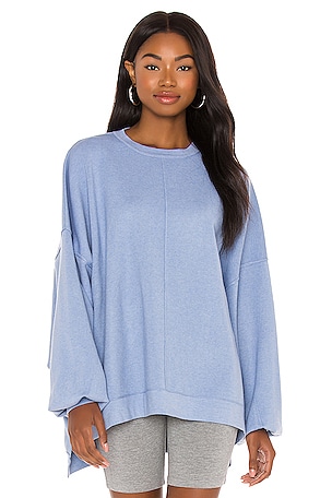 Free People Uptown Pullover in Rippling Waters REVOLVE