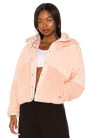 Peach fleece jacket hotsell